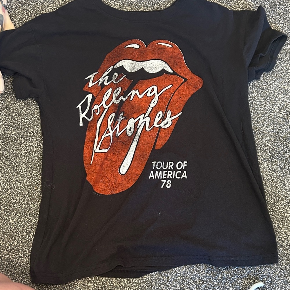 Black Graphic Rolling Stones tee